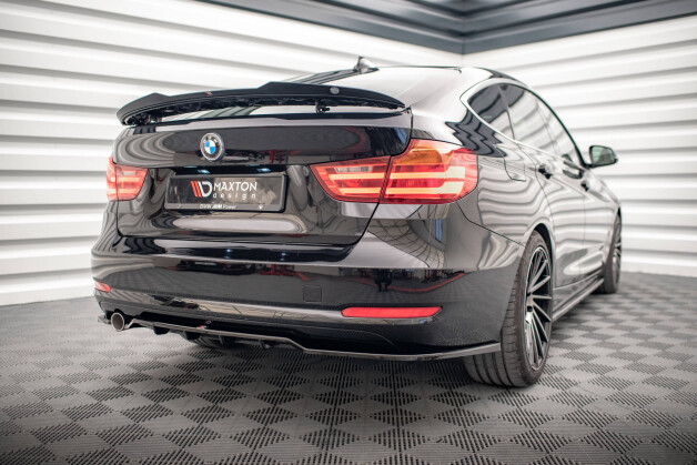 Mittlerer Cup Diffusor Heck Ansatz DTM Look passend für BMW 3er GT F34 schwarz Hochglanz