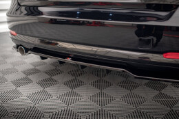 Mittlerer Cup Diffusor Heck Ansatz DTM Look passend für BMW 3er GT F34 schwarz Hochglanz