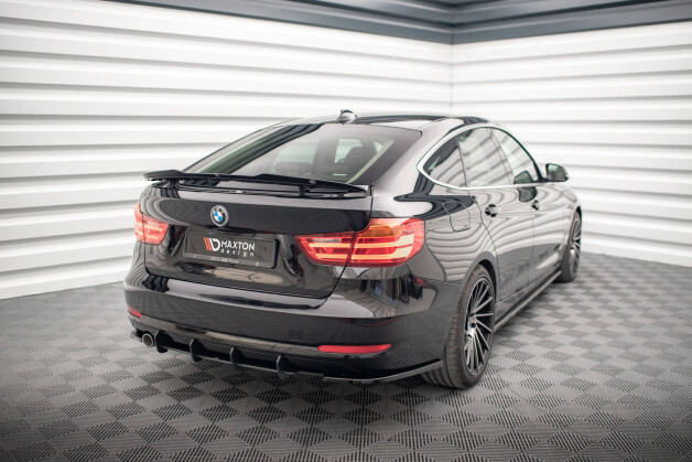 Heck Ansatz Flaps Diffusor passend für BMW 3er GT F34 schwarz Hochglanz