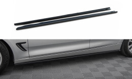 Seitenschweller Ansatz Cup Leisten passend für BMW 3er GT F34 schwarz Hochglanz