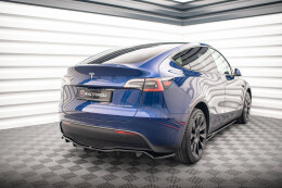 Mittlerer Cup Diffusor Heck Ansatz DTM Look für Tesla Model Y schwarz Hochglanz