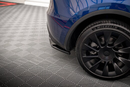 Mittlerer Cup Diffusor Heck Ansatz DTM Look passend für Tesla Model Y schwarz Hochglanz