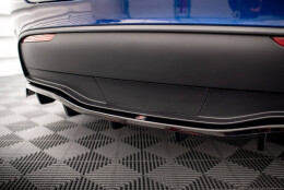 Mittlerer Cup Diffusor Heck Ansatz DTM Look passend für Tesla Model Y schwarz Hochglanz
