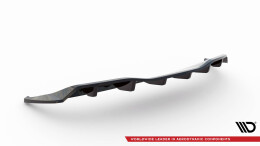 Mittlerer Cup Diffusor Heck Ansatz DTM Look passend für Tesla Model Y schwarz Hochglanz