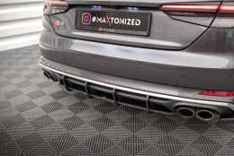 Street Pro Heckschürze Heck Ansatz Diffusor passend für Audi S5 Coupe / Sportback F5 SCHWARZ