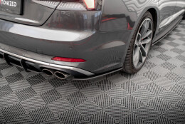 Street Pro Heck Ansatz Flaps Diffusor passend für Audi S5 Sportback F5 SCHWARZ