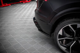 Heck Ansatz Flaps Diffusor V.2 passend für Audi RSQ8 Mk1 schwarz Hochglanz