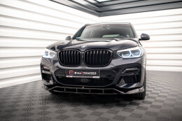 Cup Spoilerlippe Front Ansatz für BMW X3 M40d G01 schwarz Hochglanz