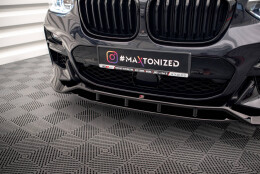 Cup Spoilerlippe Front Ansatz V.2 passend für BMW X3 M40d / M40i / M-Paket G01 schwarz Hochglanz