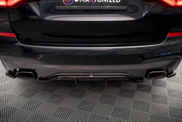 Mittlerer Cup Diffusor Heck Ansatz DTM Look passend für BMW X3 M40i / M40d G01 schwarz Hochglanz