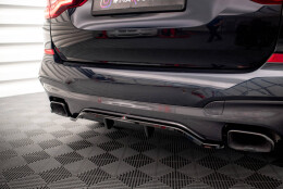 Mittlerer Cup Diffusor Heck Ansatz DTM Look passend für BMW X3 M40i / M40d G01 schwarz Hochglanz