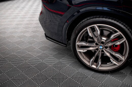Heck Ansatz Flaps Diffusor für BMW X3 M40d G01 schwarz Hochglanz