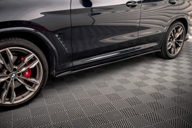 Street+ Seitenschweller Leisten V.2 passend für BMW X3 M40d / M40i / M-Paket G01 schwarz Hochglanz