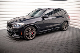 Seitenschweller Ansatz Cup Leisten V.2 passend für BMW X3 M40d / M40i / M-Paket G01 schwarz Hochglanz