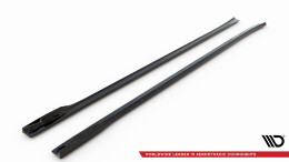 Seitenschweller Ansatz Cup Leisten V.2 passend für BMW X3 M40d / M40i / M-Paket G01 schwarz Hochglanz