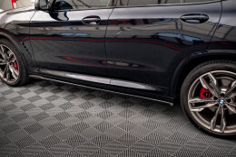 Street+ Seitenschweller Leisten V.2 passend für BMW X3 M40d / M40i / M-Paket G01 schwarz Hochglanz