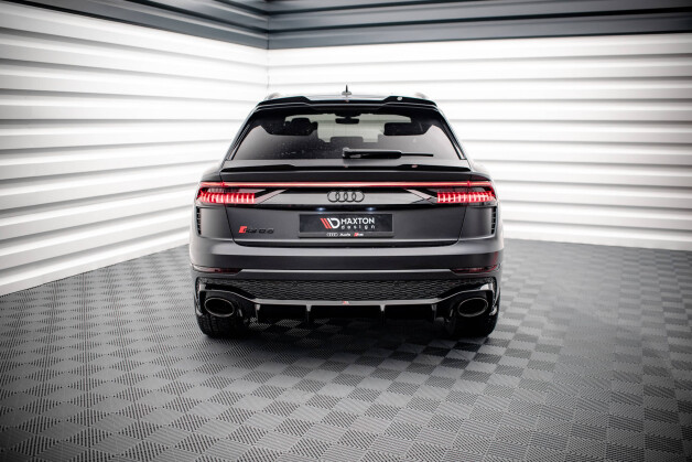 Heck Ansatz Diffusor passend für Audi RSQ8 Mk1 schwarz Hochglanz
