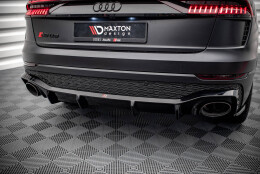 Heck Ansatz Diffusor passend für Audi RSQ8 Mk1 schwarz Hochglanz