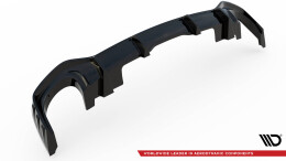 Heck Ansatz Diffusor passend für Audi RSQ8 Mk1 schwarz Hochglanz