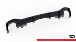Heck Ansatz Diffusor passend für Audi RSQ8 Mk1 schwarz Hochglanz