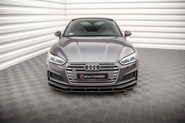 Street Pro Cup Spoilerlippe Front Ansatz passend für Audi A5 S-Line / S5 Coupe / Sportback F5 SCHWARZ