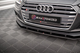 Street Pro Cup Spoilerlippe Front Ansatz passend für Audi A5 S-Line / S5 Coupe / Sportback F5 SCHWARZ