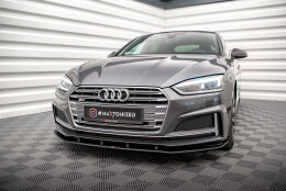 Street Pro Cup Spoilerlippe Front Ansatz passend für Audi A5 S-Line / S5 Coupe / Sportback F5 SCHWARZ