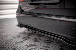 Mittlerer Cup Diffusor Heck Ansatz DTM Look passend für Mercedes-Benz B W246 Facelift schwarz Hochglanz
