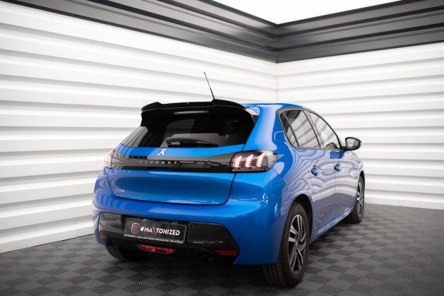 Heck Spoiler Aufsatz Abrisskante V.1 passend für Peugeot 208 Mk2 schwarz Hochglanz