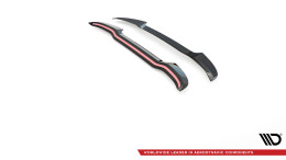 Heck Spoiler Aufsatz Abrisskante V.1 passend für Peugeot 208 Mk2 schwarz Hochglanz