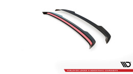 Heck Spoiler Aufsatz Abrisskante V.2 passend für Peugeot 208 Mk2 schwarz Hochglanz