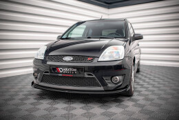 Street Pro Spoilerlippe Front Ansatz + Flaps V.1 passend für Ford Fiesta ST Mk6 schwarz Hochglanz