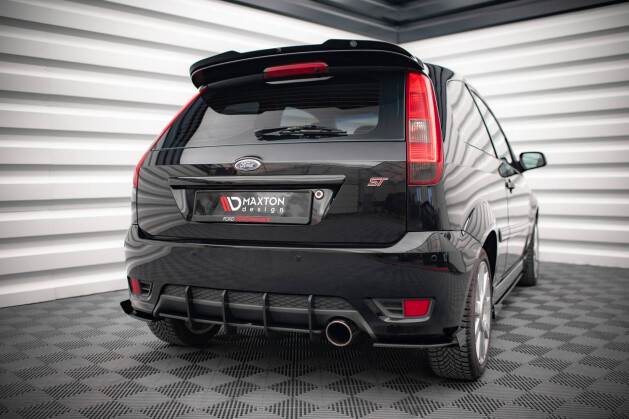 Street Pro Heckschürze Heck Ansatz Diffusor für Ford Fiesta ST Mk6 schwarz