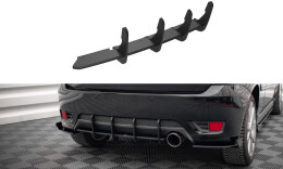 Street Pro Heckschürze Heck Ansatz Diffusor passend für Ford Fiesta ST Mk6 SCHWARZ