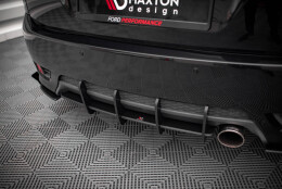 Street Pro Heckschürze Heck Ansatz Diffusor passend für Ford Fiesta ST Mk6 SCHWARZ