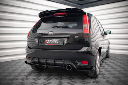 Street Pro Heckschürze Heck Ansatz Diffusor für Ford Fiesta ST Mk6 SCHWARZ-ROT