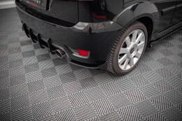 Street Pro Heck Ansatz Flaps Diffusor für Ford Fiesta ST Mk6 SCHWARZ+ HOCHGLANZ FLAPS