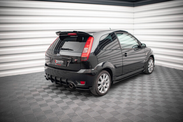 Street Pro Heck Ansatz Flaps Diffusor passend für Ford Fiesta ST Mk6 rot+ Hochglanz Flaps