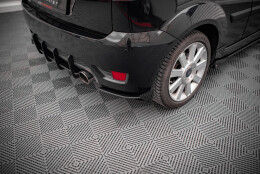 Street Pro Heck Ansatz Flaps Diffusor passend für Ford Fiesta ST Mk6 rot+ Hochglanz Flaps