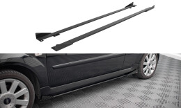 Street Pro Seitenschweller Ansatz Cup Leisten passend für Ford Fiesta ST Mk6 SCHWARZ+ HOCHGLANZ FLAPS