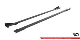 Street Pro Seitenschweller Leisten + Flaps passend für Ford Fiesta ST Mk6 schwarz Hochglanz