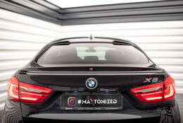 3D Heck Spoiler Aufsatz Abrisskante V.2 passend für BMW X6 F16 M-Paket / X6 M F86 schwarz Hochglanz