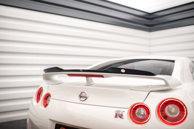 Heck Spoiler Aufsatz Abrisskante passend für Nissan GTR R35 Facelift schwarz Hochglanz