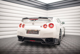 Heck Spoiler Aufsatz Abrisskante passend für Nissan GTR R35 FL schwarz Hochglanz