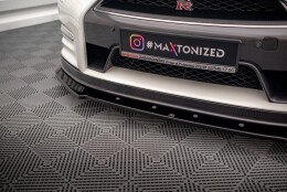 Cup Spoilerlippe Front Ansatz passend für Nissan GTR R35 Facelift schwarz matt