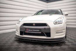 Cup Spoilerlippe Front Ansatz passend für Nissan GTR R35 Facelift schwarz matt