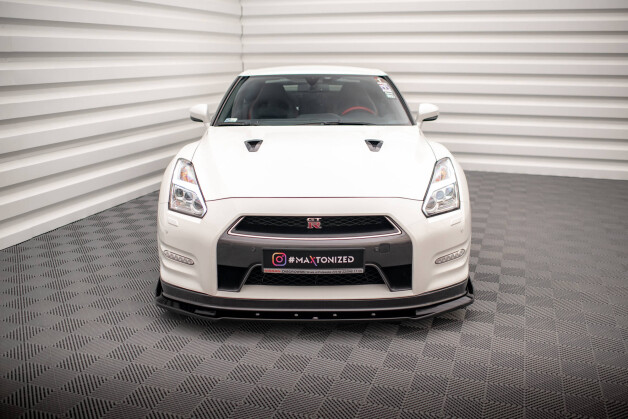 Cup Spoilerlippe Front Ansatz + Flaps passend für Nissan GTR R35 Facelift