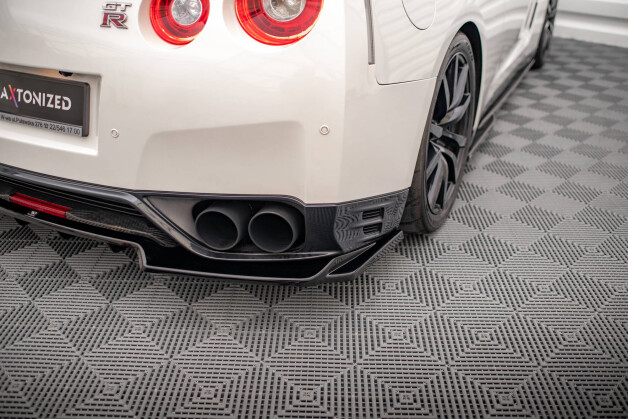 Mittlerer Cup Diffusor Heck Ansatz DTM Look passend für Nissan GTR R35 Facelift schwarz Hochglanz