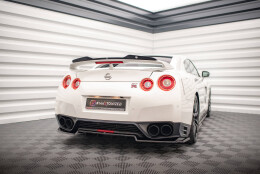 Mittlerer Cup Diffusor Heck Ansatz DTM Look passend für Nissan GTR R35 Facelift schwarz Hochglanz