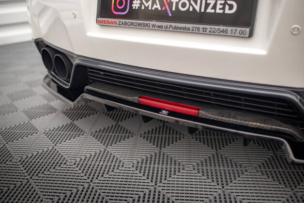 Street+ Mittlerer Diffusor Heck Ansatz + Flaps passend für Nissan GTR R35 FL